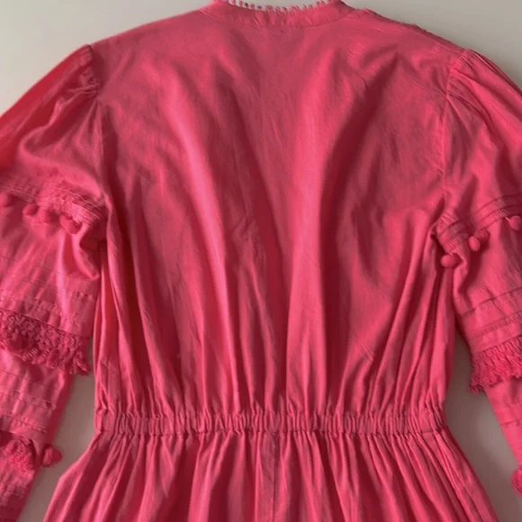 Intermix Women's Pink June Tassel 100% Cotton Romper Sz 0 - Picture 8 of 11